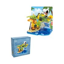 Snoopy Desenho Animado Cachorro Cafeteria Blocos De Construção Criativo Na Moda Cena Montagem Modelo