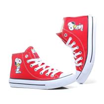 Snoopy Tenis All Feminino Cano Alto Star Clássico Lançamento 720snpHI