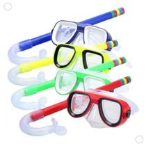 Snorkel E Oculos De Mergulho Infantil Kit Dua Mar Piscina