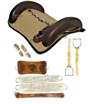 Só Hoje Jogo 9pçs Sela Basto Laço Comprido Arreio