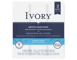 Soap Ivory Personal Bar, 90 ml, pacote com 3, 99,44% de ingredientes puros
