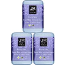 Soap One With Nature Dead Sea Salt Lavanda, 200 ml, pacote com 3