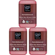 Soap One With Nature Dead Sea Salt, sândalo, 200 ml, pacote com 3