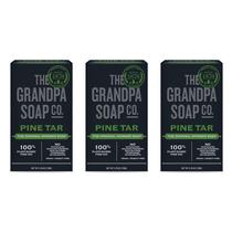 Soap The Grandpa Soap Company Pine Tar 125 ml 3 em 1, pacote com 3 Soap The Grandpa Soap Company Pine Tar 125 ml 3 em 1, pacote com 3