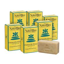 Soap The Naked Bee, aveia e mel, 150 ml, pacote com 6 Soap The Naked Bee, aveia e mel, 150 ml, pacote com 6