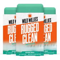 Soap Wild Willies hidratante masculino com manteiga de karité, pacote com 3 Soap Wild Willies hidratante masculino com manteiga de karité, pacote com 3