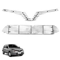 Sobre Grade Clio 2013 a 2016 Aço Inox Cromada Filetada