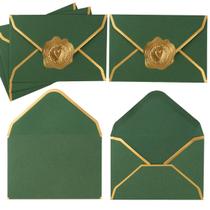 Sobres Mini para Tarjetas de Regalo Toperd 100 unidades Verde Oscuro con Borde Dorado
