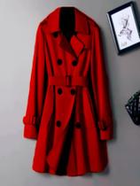 Sobretudo Casaco Blazer Feminino Elegante Quente Outono Inverno