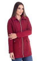 Sobretudo em Matelassê Dublado Desenho Xadrez com Bolsos