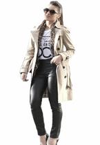 Sobretudo Feminino Casaco Trench Coat com cinto, forrado, jaqueta, jaquetão inverno - Gisele Freitas