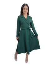 Sobretudo Feminino Social Transpassado Godê Verde Militar