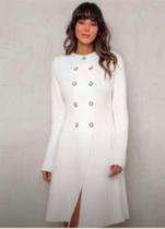 Sobretudo luxo tricot mousse cor branco Sobretudo luxo tricot mousse cor branco