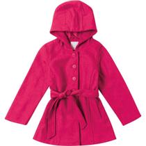 Sobretudo Malwee Infantil Feminino Capuz Casaco de Frio BlazeRosa Marinho Juvenil Tam 1 ao 18 Menina