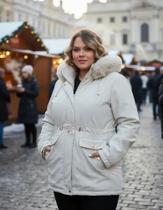 Sobretudo Parka Feminina Forrada com Pelinhos Plus size inverno tamanho P M G G1 G2 G3 G4 G5