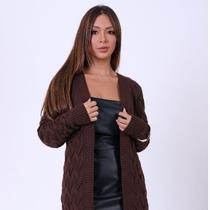 Sobretudo Tricot Feminino Inverno Trança Elegante Confortável Sobretudo Tricot Feminino Inverno Trança Elegante Confortável