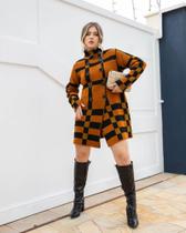 Sobretudo xadrez mousse