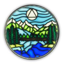 Sobriety Coin The Token Shop Stained Glass AA Coin Serenity Sobriety Coin The Token Shop Stained Glass AA Coin Serenity