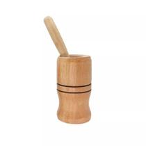 Socador Pilão de Madeira Medio Tamanho 12Cm x 7cm