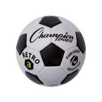 Soccer Ball Champion Sports Retro Tamanho 3 Preto/Branco