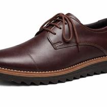 Social Masculino Oxford Conforto e Estilo Sapatos de Couro Marrom para Uso Diário com Solado Resiste