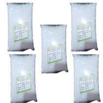 Soda Escamas 99 % 5 Pacotes Com 1 Kg Cada Para Sabão e Desentupimento