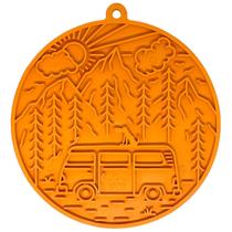 Sodapup tapete de lamber camp emat - grande - laranja