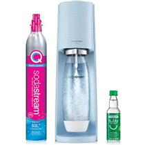 SodaStream Terra Sparkling Misty Blue com CO2, Garrafa DWS e Bubly Drop