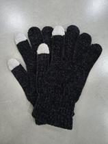 SODO Luva Preta Com Ponta Branca De Lã SODO Luva Preta Com Ponta Branca De Lã