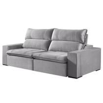 Sof Retrtil e Reclinvel com Molas 3 Lugares 2,10cm Hanover Cinza