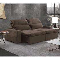 Sof Retrtil e Reclinvel com Molas 3 Lugares 2,10cm Hanover Marrom Sof Retrtil e Reclinvel com Molas 3 Lugares 2,10cm Hanover Marrom