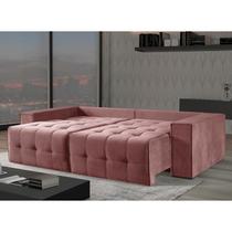 Sof Retrtil e Reclinvel com Molas 4 Lugares 2,70cm Noruega Rose Sof Retrtil e Reclinvel com Molas 4 Lugares 2,70cm Noruega Rose