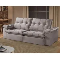 Sof Retrtil e Reclinvel com Molas 4 Lugares 2,70cm Pienza Sof Retrtil e Reclinvel com Molas 4 Lugares 2,70cm Pienza