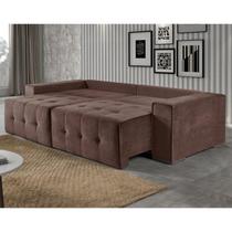 Sof Retrtil e Reclinvel com Molas 5 Lugares 2,90 Noruega Marrom Sof Retrtil e Reclinvel com Molas 5 Lugares 2,90 Noruega Marrom