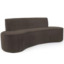 Sofá 02 Lugares 150cm Mônaco Veludo Marrom Escuro - Nexta Casa
