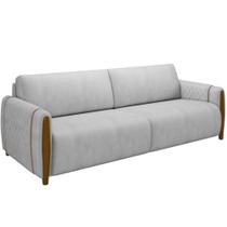 Sofá 02 Lugares 168cm Flora M03 Veludo Cinza