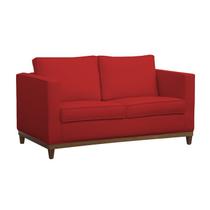 Sofa 02 Lugares Aspen Suede Vermelho D'monegatto