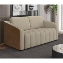 Sofá 02 Lugares com Assento Fixo e Encosto com Almofadas Soltas Sidney