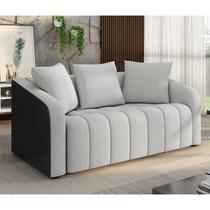 Sofá 02 Lugares com Assento Fixo e Encosto com Almofadas Soltas Sidney