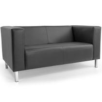 Sofá 02 Lugares Para Sala Decorativa Kubo 153 cm Corano Cinza - Nexta Casa