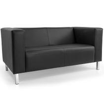 Sofá 02 Lugares Para Sala Decorativa Kubo 153cm Corano Preto - Nexta Casa Sofá 02 Lugares Para Sala Decorativa Kubo 153cm Corano Preto - Nexta Casa