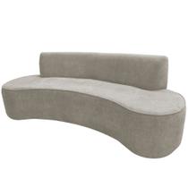 Sofá 03 Lugares 180cm Mônaco Poliéster Bege - Nexta Casa