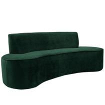 Sofá 03 Lugares 180cm Mônaco Veludo Verde - Nexta Casa Sofá 03 Lugares 180cm Mônaco Veludo Verde - Nexta Casa