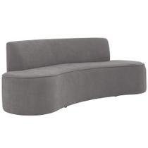 Sofá 03 Lugares 210cm Mônaco Bouclé Cinza - Nexta Casa