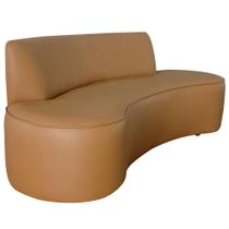 Sofá 03 Lugares 210cm Mônaco Corano Caramelo - Nexta Casa