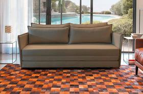 Sofá 03 Lugares Elis_MA se Transforma em Sofá Cama Resistente e Confortável em Sued Bege Sofá 03 Lugares Elis_MA se Transforma em Sofá Cama Resistente e Confortável em Sued Bege