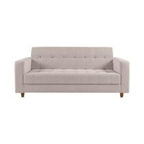 Sofá 03 Lugares Grosso Bege A19 Pés Chanfrado