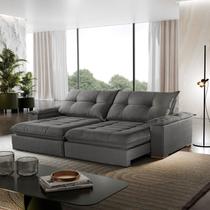 Sofá 03 Lugares Turquia Retrátil e Reclinável Linho 2,0M Sofá 03 Lugares Turquia Retrátil e Reclinável Linho 2,0M