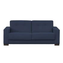 Sofa 03 Lugares Ventura 200cm Suede Azul D'monegatto