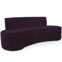 Sofá 04 Lugares 230 cm Mônaco Veludo Roxo - CasaePoltrona